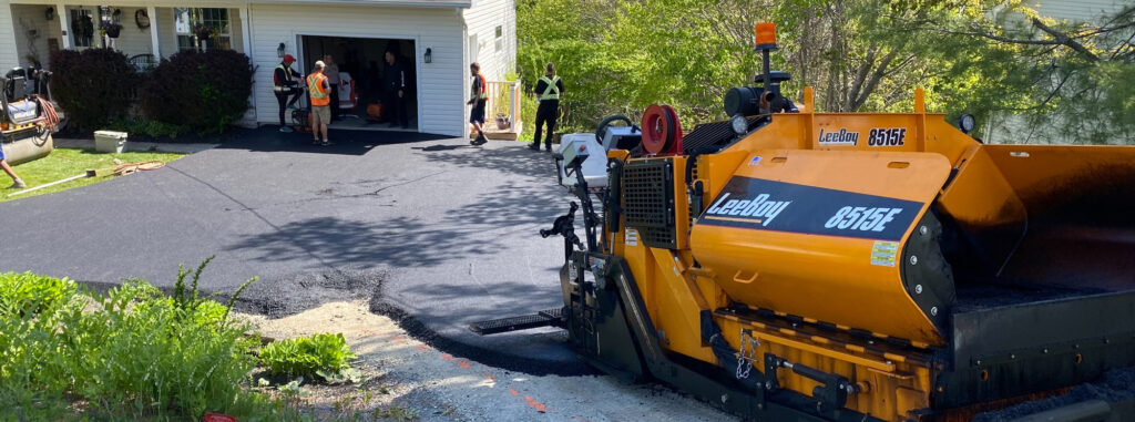 DCT Paving team paving asphalt driveway in Halifax